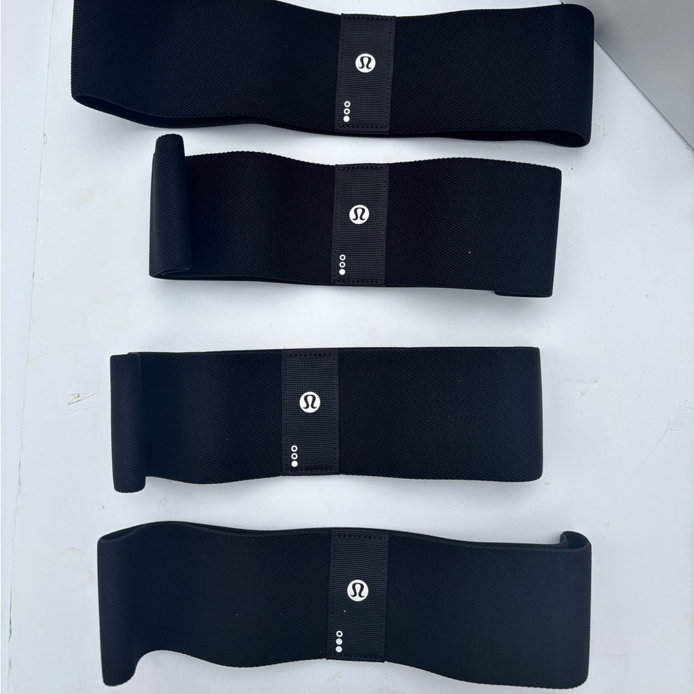 4 lululemon resistance bands (medium and light resistance.)
